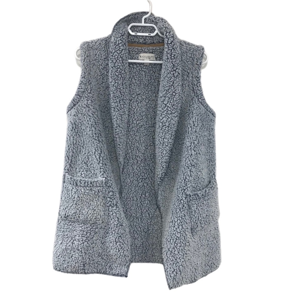 Koolaburra by UGG Frosted Blue Two Tone Sherpa Vest w/Pockets